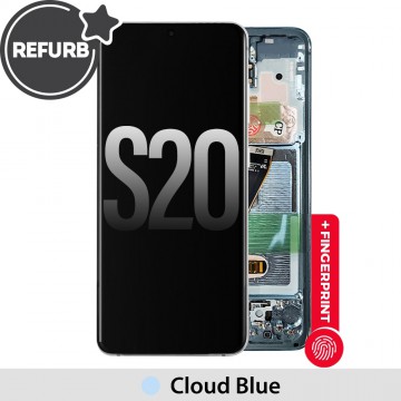 REFURB OLED Screen Replacement With Frame For Samsung Galaxy S20 G980F-Cloud Blue