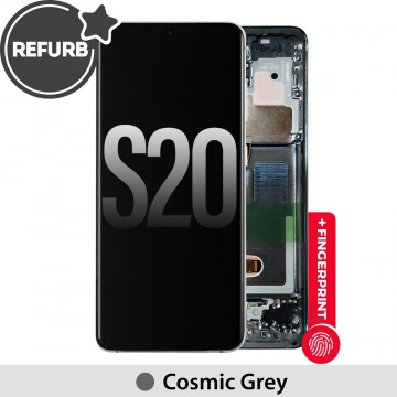 REFURB OLED Screen Replacement with Frame for Samsung Galaxy S20 G980F-Cosmic Grey