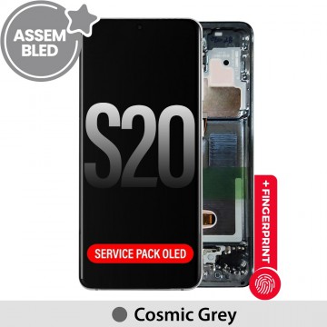 ASSEMBLED OLED Screen Replacement with Frame for Samsung Galaxy S20 G980F-Cosmic Grey