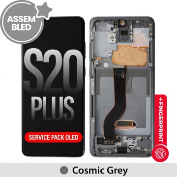 ASSEMBLED OLED Screen Replacement with Frame for Samsung Galaxy S20 Plus G985 / G986-Cosmic Grey