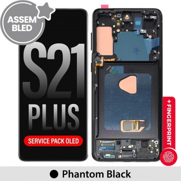 ASSEMBLED OLED Screen Replacement with Frame for Samsung Galaxy S21 Plus 5G G996-Phantom Black