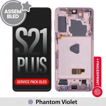 ASSEMBLED OLED Screen Replacement with Frame for Samsung Galaxy S21 Plus 5G G996-Phantom Violet
