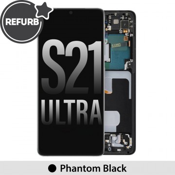 REFURB OLED Screen Replacement with Frame for Samsung Galaxy S21 Ultra 5G G998B -Phantom Black