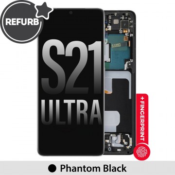 REFURB OLED Screen Replacement with Frame for Samsung Galaxy S21 Ultra 5G G998B -Phantom Black