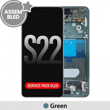 ASSEMBLED OLED Screen Replacement with Frame for Samsung Galaxy S22 5G S901B / S901E-Green