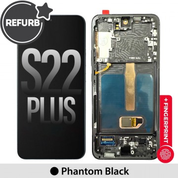 REFURB OLED Screen Replacement with Frame for Samsung Galaxy S22 Plus S906B-Phantom Black