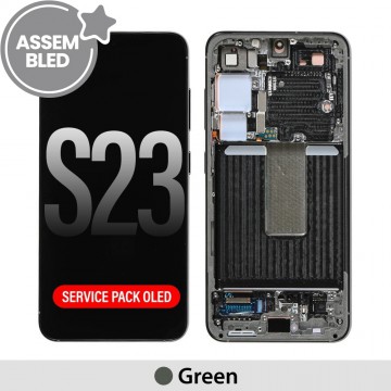 ASSEMBLED OLED Screen Replacement with Frame for Samsung Galaxy S23 S911B-Green