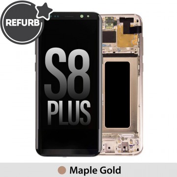 REFURB OLED Screen Replacement  With Frame for Samsung Galaxy S8 Plus G955F-Maple Gold