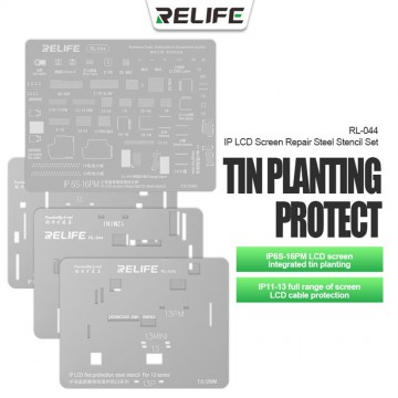 RELIFE RL-044 IP LCD Flex Protection Steel Stencil for iPhone 6S to 16 Pro Max