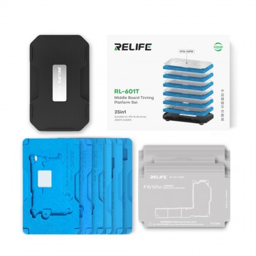 RELIFE RL-601T 25-in-1 Middle Layer Tin Planting BGA Reballing Platform Set for iPhone X to 16Pro Max