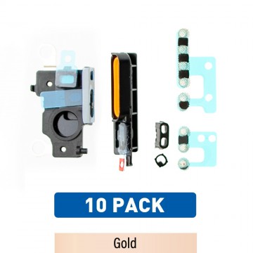 Loud Speaker & Microphone Anti-dust Mesh for iPhone 12 Pro-Gold (Pack of 10)