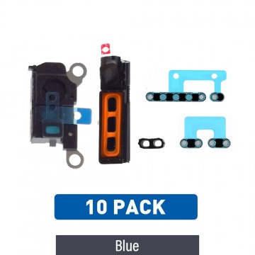 Loud Speaker & Microphone Anti-dust Mesh for iPhone 15 Pro Max-Blue (Pack of 10)