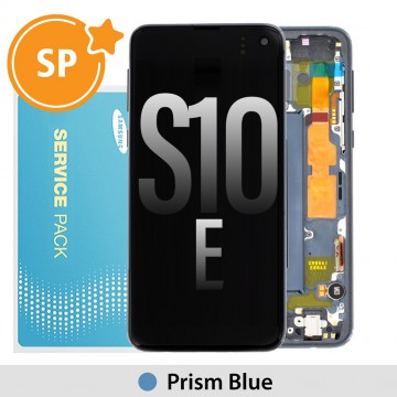 Samsung Galaxy S10E G970F OLED Screen Replacement with Frame Digitizer GH82-18852C (Service Pack)-Prism Blue