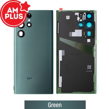 AMPLUS Rear Cover Glass For Samsung Galaxy S22 Ultra S908B (Improved Quality)-Green