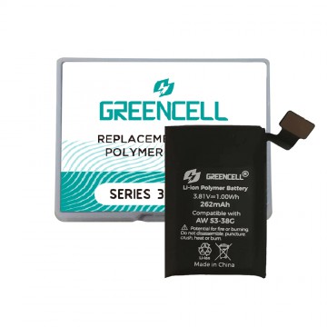 Greencell (Standard Capacity 262mAh) Apple Watch Series 3 Replacement Battery with Adhesive Strips