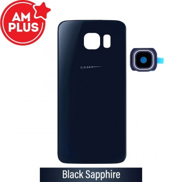 AMPLUS Rear Cover Glass With Frame For Samsung Galaxy S6 G920F-Black Sapphire