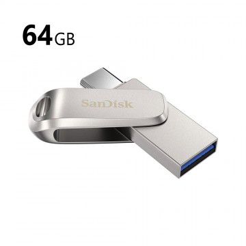 SanDisk 64GB Ultra Dual Luxe Flash Drive (USB Type-C / Type-A) (SDDDC4-064G)