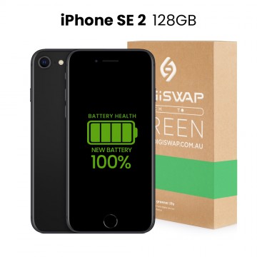 Apple Used Fully Functional iPhone SE 2nd Gen 128GB 100% New Battery - Grade B+ (Excellent)