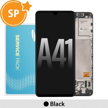 Samsung Galaxy A41 A415F OLED Screen Replacement with Frame Digitizer GH82-23019A (Service Pack)-Black