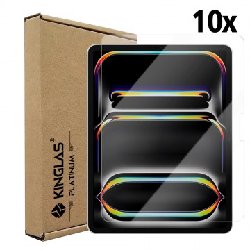Kinglas 10 Packs Tempered Glass Screen Protector For iPad Pro 11 (2024) (Include Wholesale Package)