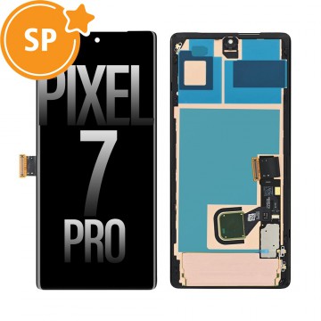 OLED Screen Digitizer with Frame for Google Pixel 7 Pro G949-00290-01 (Service Pack)-Obsidian