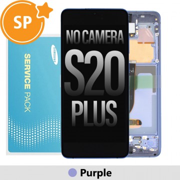 Samsung Galaxy S20 Plus 5G G986 OLED Screen Replacement with Frame GH82-31441K/31442K/31445K (Service Pack)-Purple