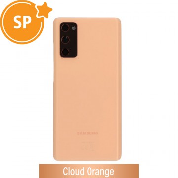 Rear Cover Glass For Samsung Galaxy S20 FE / 5G G780F / G781B GH82-24223F/GH82-24263F (Service Pack)-Cloud Orange