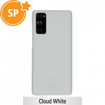 Rear Cover Glass For Samsung Galaxy S20 FE / 5G G780F / G781B GH82-24223B/GH82-24263B (Service Pack)-Cloud White
