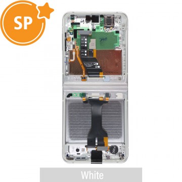 Chassis Mid Frame Cover Replacement Assembly For Samsung Galaxy Z Flip6 5G (F741B) GH82-35016F (Service Pack)-White