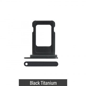 Single SIM Card Tray for iPhone 15 Pro / 15 Pro Max-Black