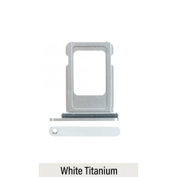 Single SIM Card Tray for iPhone 15 Pro / 15 Pro Max-White