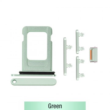 Single SIM Card Tray and Side Button for iPhone 12-Green