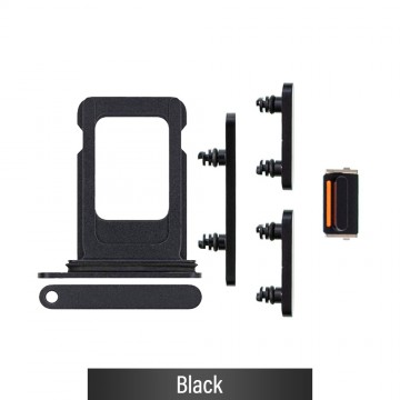 SIM Card Tray and Side Button for iPhone 13-Black