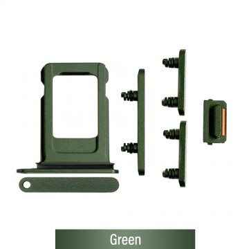 SIM Card Tray and Side Button for iPhone 13-Green