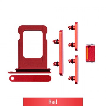SIM Card Tray and Side Button for iPhone 13-Red
