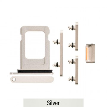 SIM Card Tray and Side Button for iPhone 13-Silver