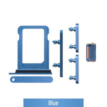 SIM Card Tray and Side Button for iPhone 13 mini-Blue