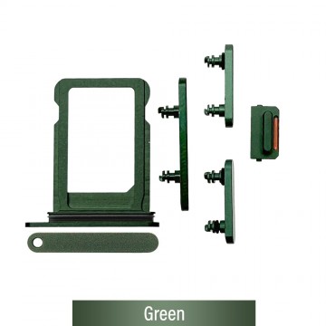SIM Card Tray and Side Button for iPhone 13 mini-Green