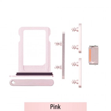 SIM Card Tray and Side Button for iPhone 13 mini-Pink