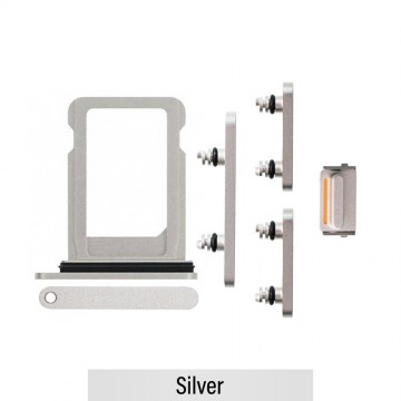 SIM Card Tray and Side Button for iPhone 13 mini-Silver