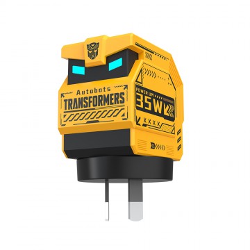 Transformers 35W PD Fast Charger TF-K21 GaN USB A + Type C Dual Port Fast Charging Charger Plug Adapter With LED