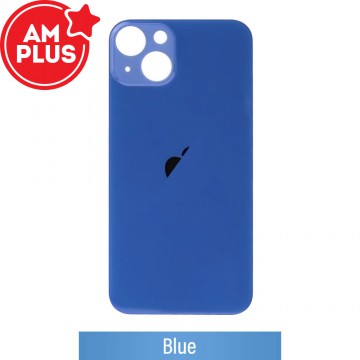 AMPLUS Rear Glass With 3M Adhesive Replacement for iPhone 13 (Camera Frame Aseembly by Factory)-Blue