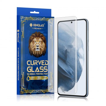 Kinglas 3D Curved UV Tempered Glass Screen Protector For Samsung Galaxy S23 (2 PCS UV Liquid Adhesive)