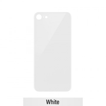 Rear Glass With 3M Adhesive Replacement for iPhone 8-White