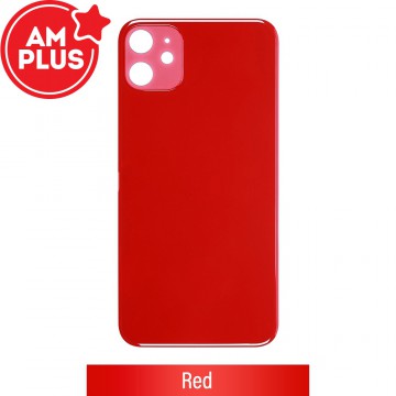 AMPLUS Rear Glass With 3M Adhesive Replacement for iPhone 11 (NO LOGO)-Red