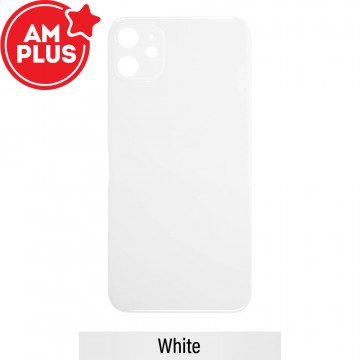 AMPLUS Rear Glass With 3M Adhesive Replacement for iPhone 11 (NO LOGO)-White