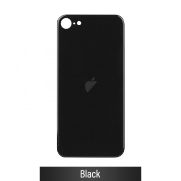Rear Glass With 3M Adhesive Replacement for iPhone SE (2020)-Black