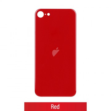 Rear Glass With 3M Adhesive Replacement for iPhone SE (2020)-Red