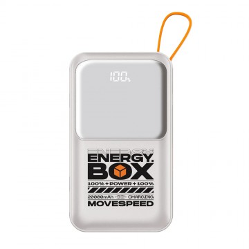 MOVE SPEED F20 Power Bank 20000mAh USB-C Cable 22.5W Max Portable Fast Charging (YSPBF20)