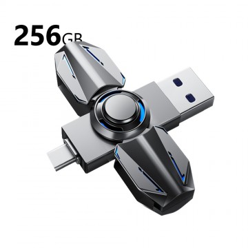 MOVE SPEED 256GB 360° Funny Gyroscope Pendrive 550MB/s USB 3.2 Type-C Flash Drive (YSUYV-256GSN)